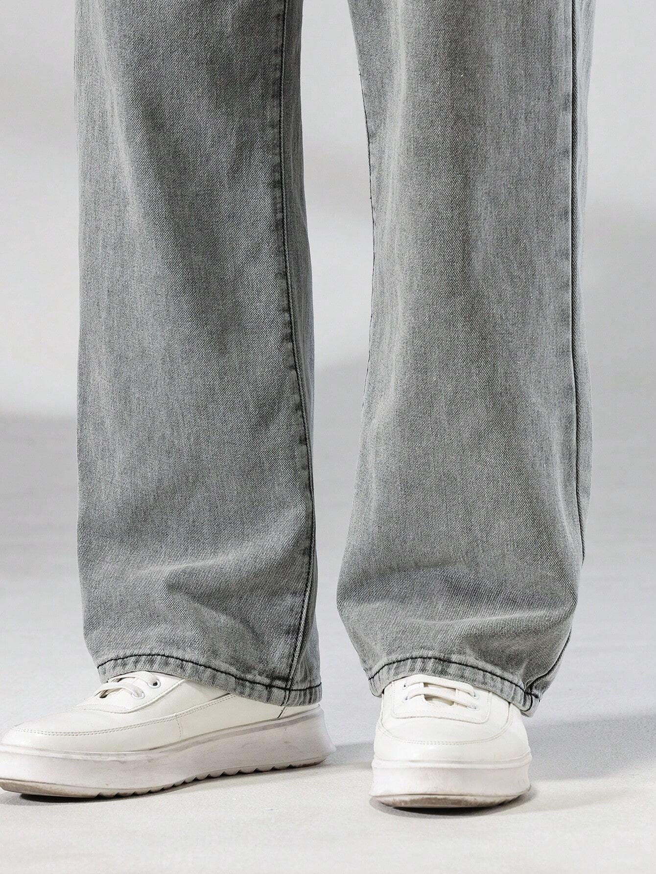 Manfinity Hypemode Men\ Solid Straight Leg Jeans