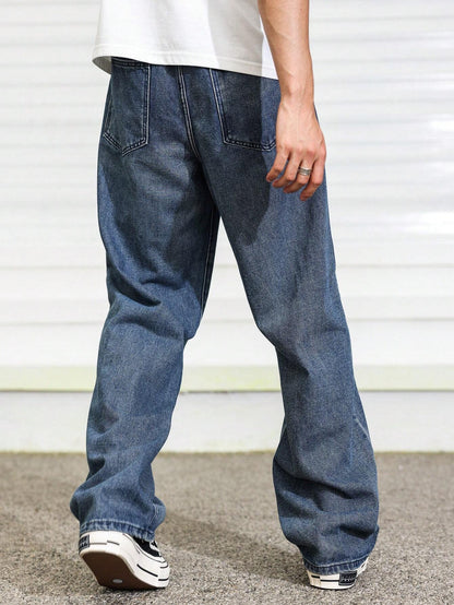 Manfinity Hypemode Men\ Solid Straight Leg Jeans