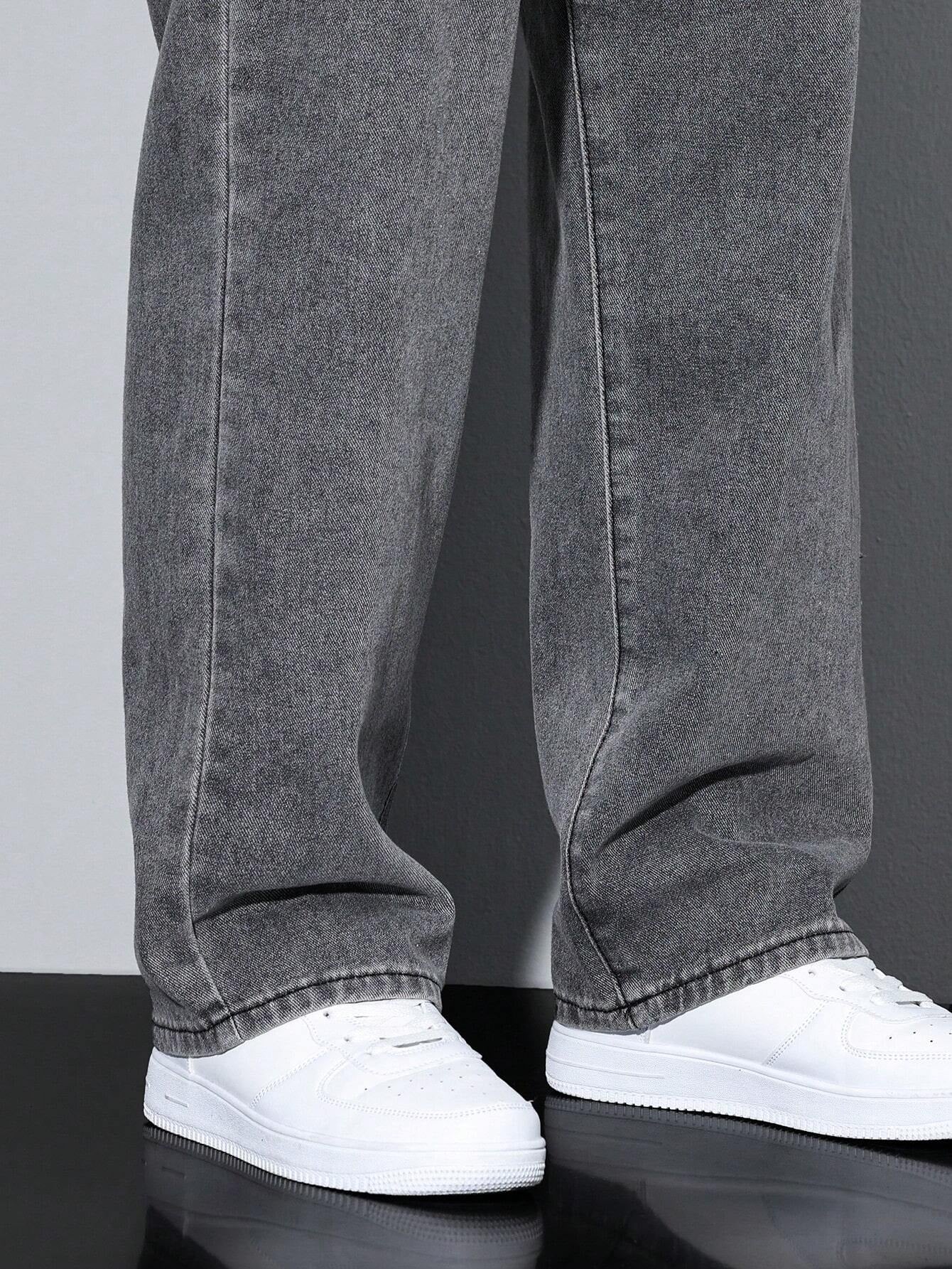 Manfinity Hypemode Men\ Solid Straight Leg Jeans