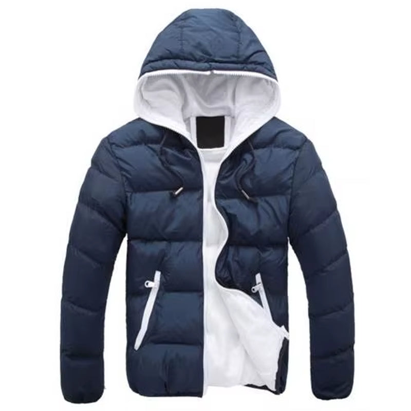 Winter Jacket Hooded Coat for Men Thick Warm Winter Jacket Men Windproof Parka Winter Jacket Hooded Jacket Men Windproof Parka