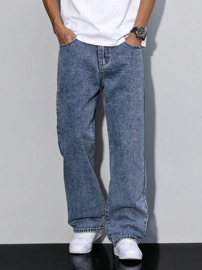 Manfinity Hypemode Men\ Solid Straight Leg Jeans