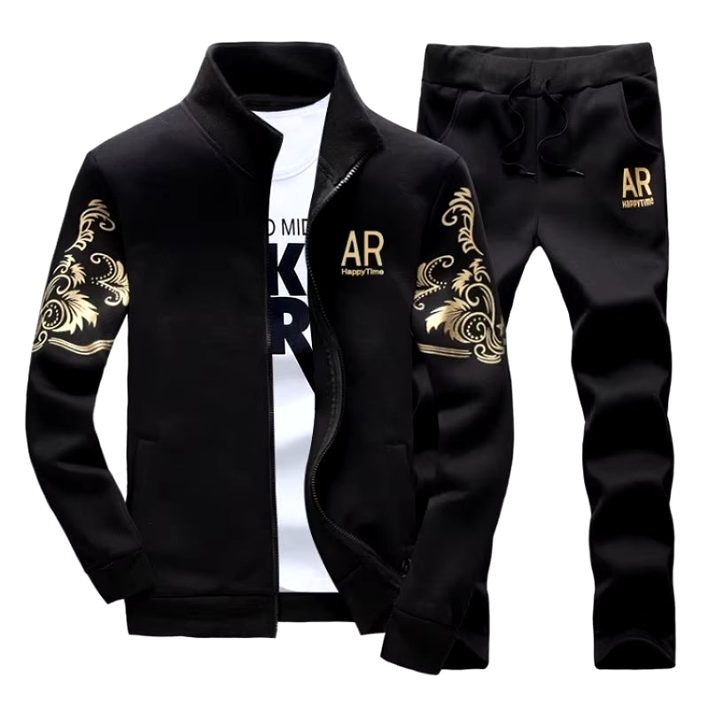 Tracksuits Men Sporting Gyms Set Casual Outfit Hoodies + Pants 2Pcs Men'S Clothing Bodybuilding Male Zipper Sweat Suit