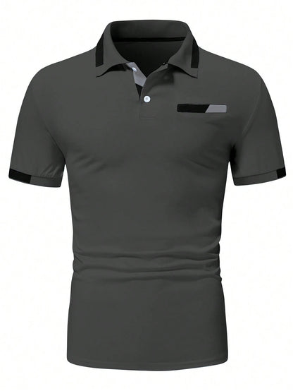 Manfinity Homme Men'S Color Block Polo Shirt