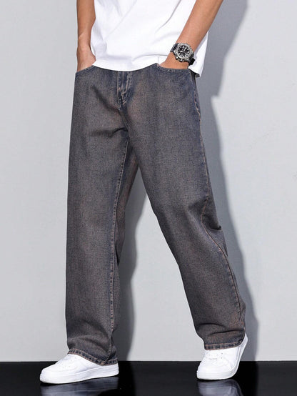 Manfinity Hypemode Men\ Solid Straight Leg Jeans