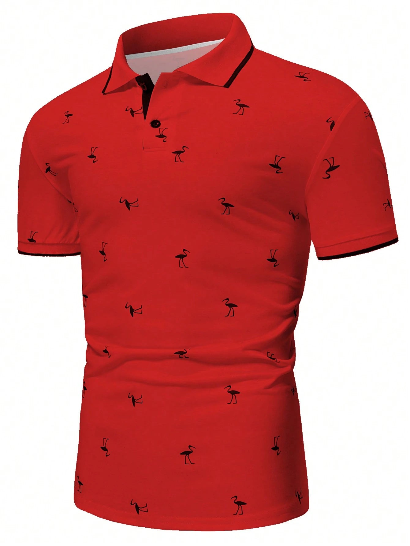 Manfinity RSRT Men'S Short Sleeve Printed Polo Shirt