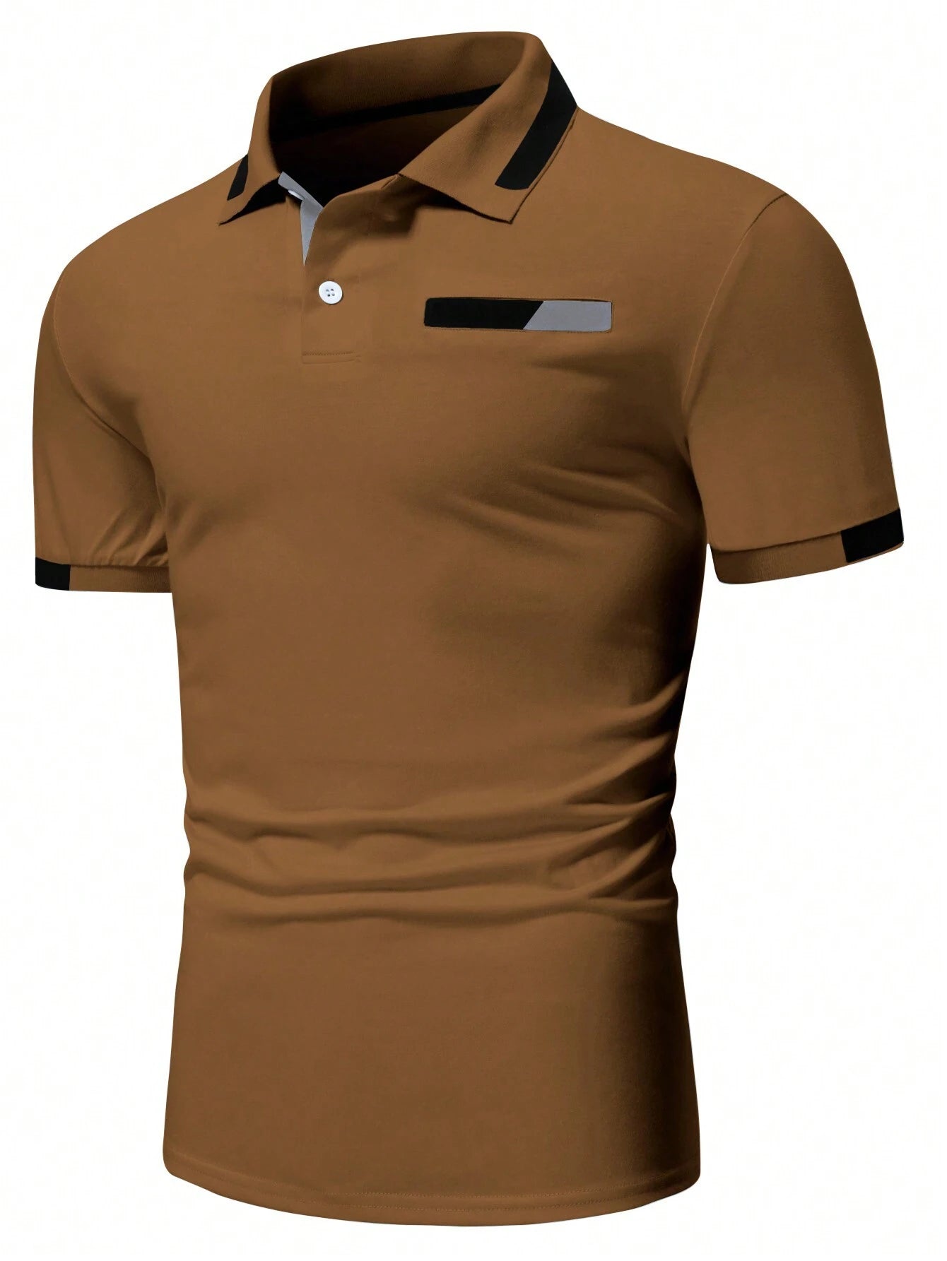 Manfinity Homme Men'S Color Block Polo Shirt