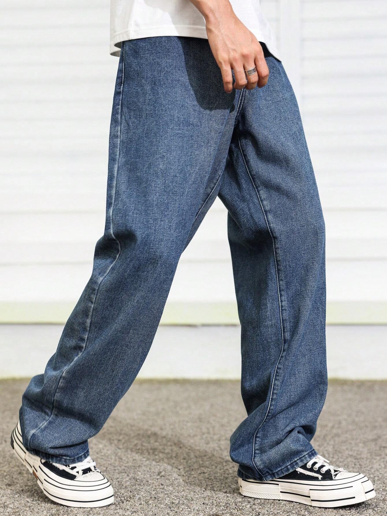 Manfinity Hypemode Men\ Solid Straight Leg Jeans