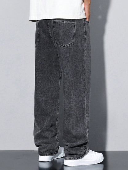 Manfinity Hypemode Men\ Solid Straight Leg Jeans