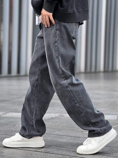 Manfinity Hypemode Men\ Solid Straight Leg Jeans