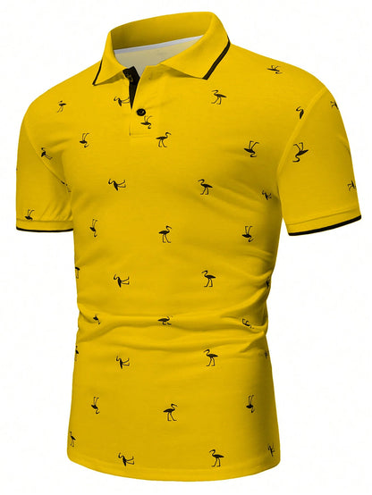 Manfinity RSRT Men'S Short Sleeve Printed Polo Shirt