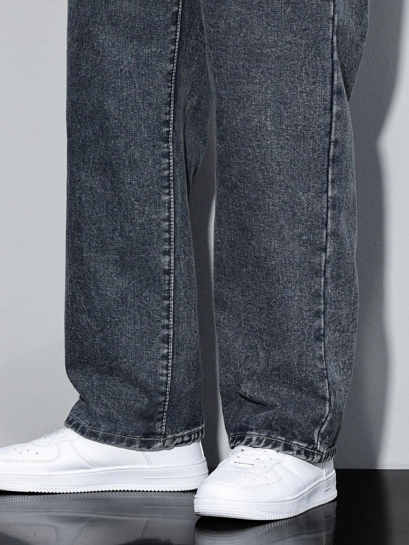 Manfinity Hypemode Men\ Solid Straight Leg Jeans