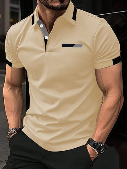 Manfinity Homme Men'S Color Block Polo Shirt