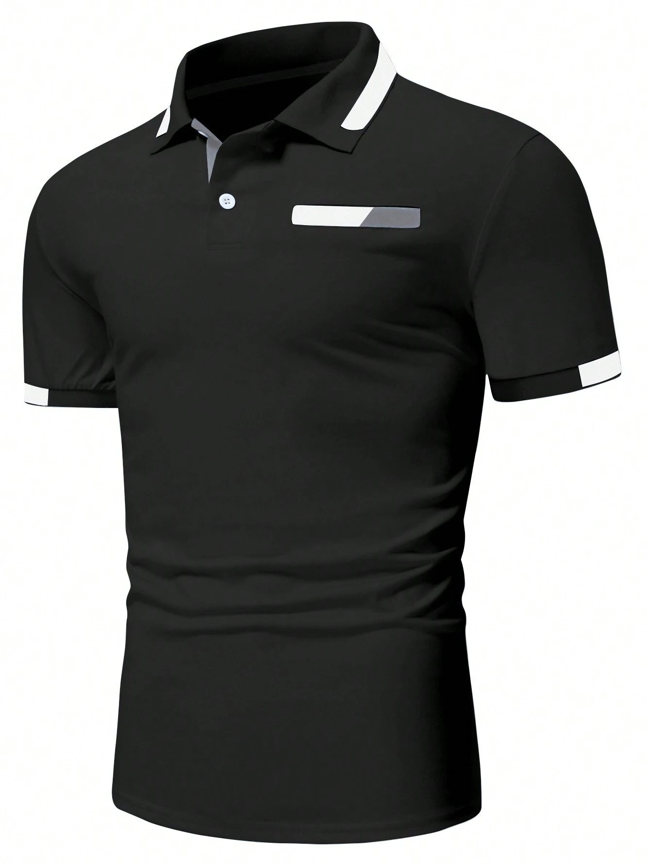 Manfinity Homme Men'S Color Block Polo Shirt