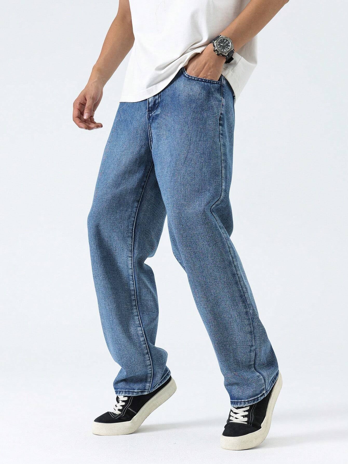 Manfinity Hypemode Men\ Solid Straight Leg Jeans