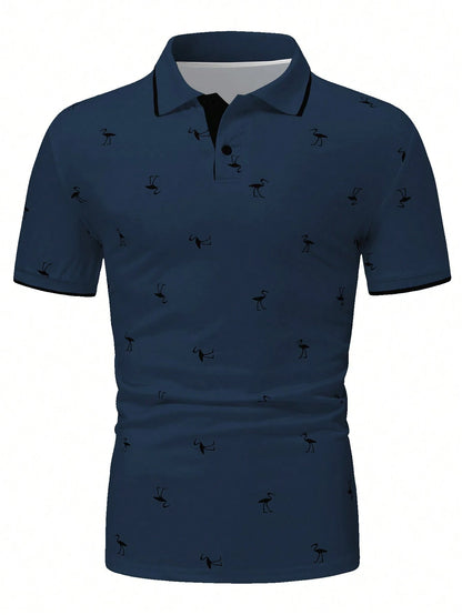 Manfinity RSRT Men'S Short Sleeve Printed Polo Shirt