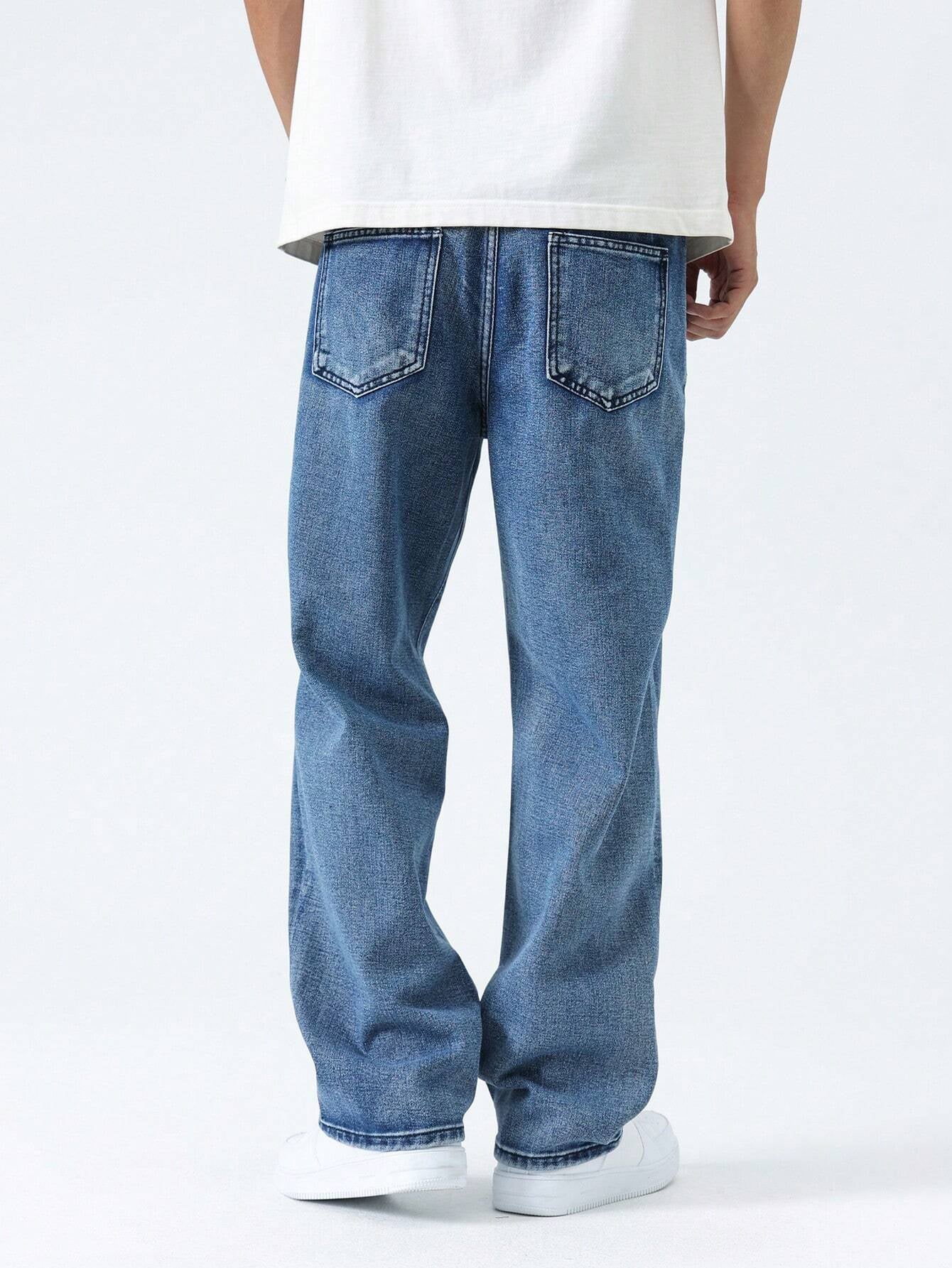 Manfinity Hypemode Men\ Solid Straight Leg Jeans