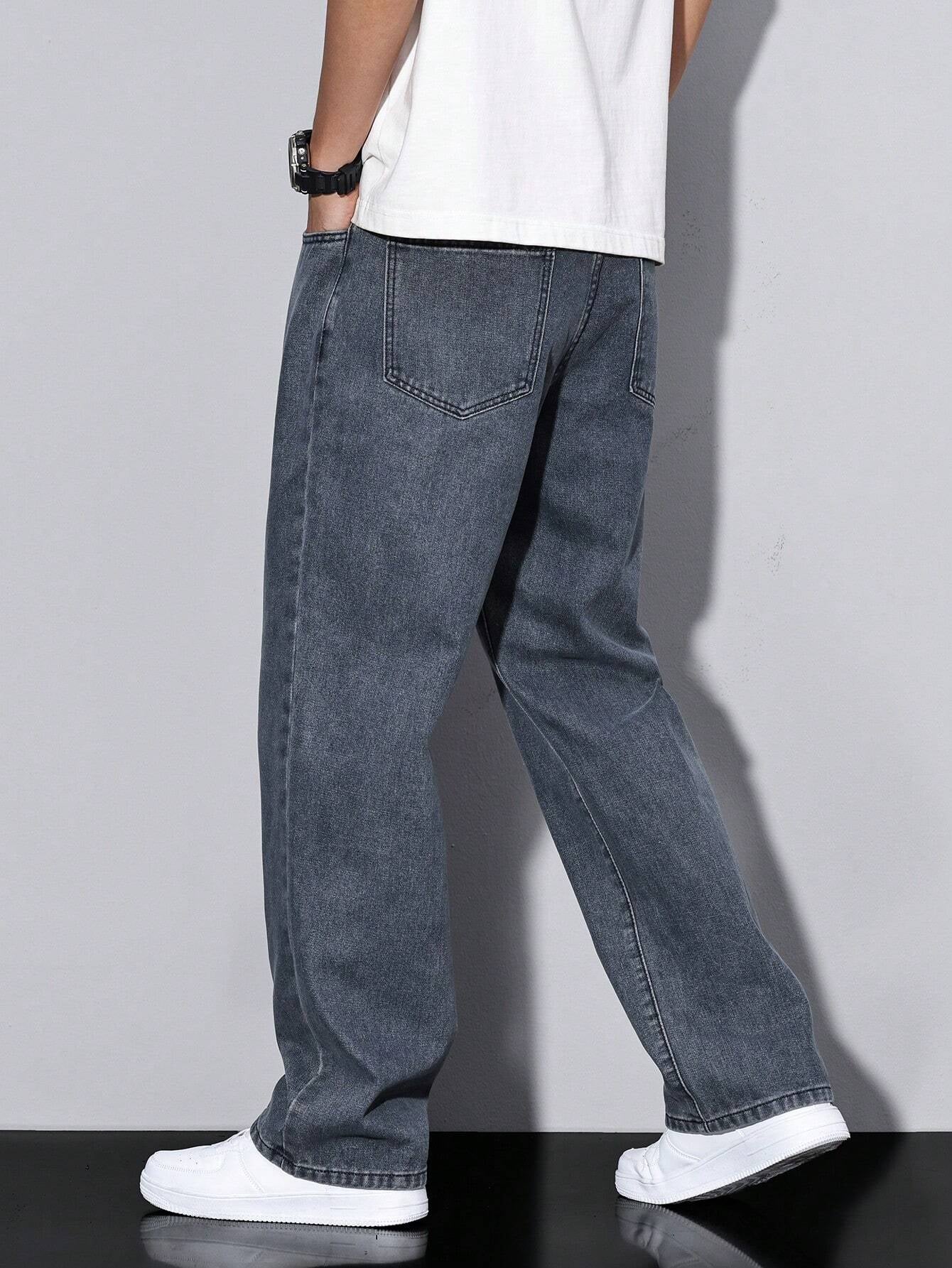 Manfinity Hypemode Men\ Solid Straight Leg Jeans