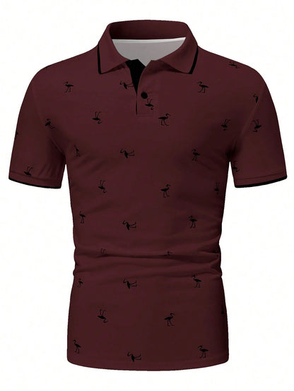 Manfinity RSRT Men'S Short Sleeve Printed Polo Shirt