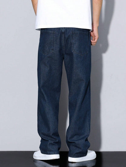 Manfinity Hypemode Men\ Solid Straight Leg Jeans