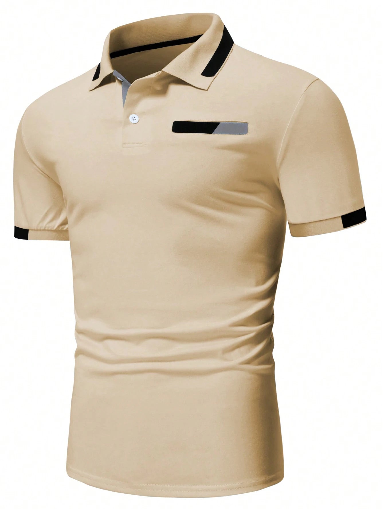 Manfinity Homme Men'S Color Block Polo Shirt