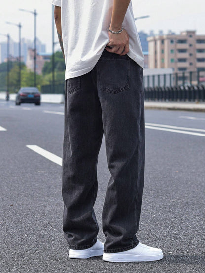 Manfinity Hypemode Men\ Solid Straight Leg Jeans