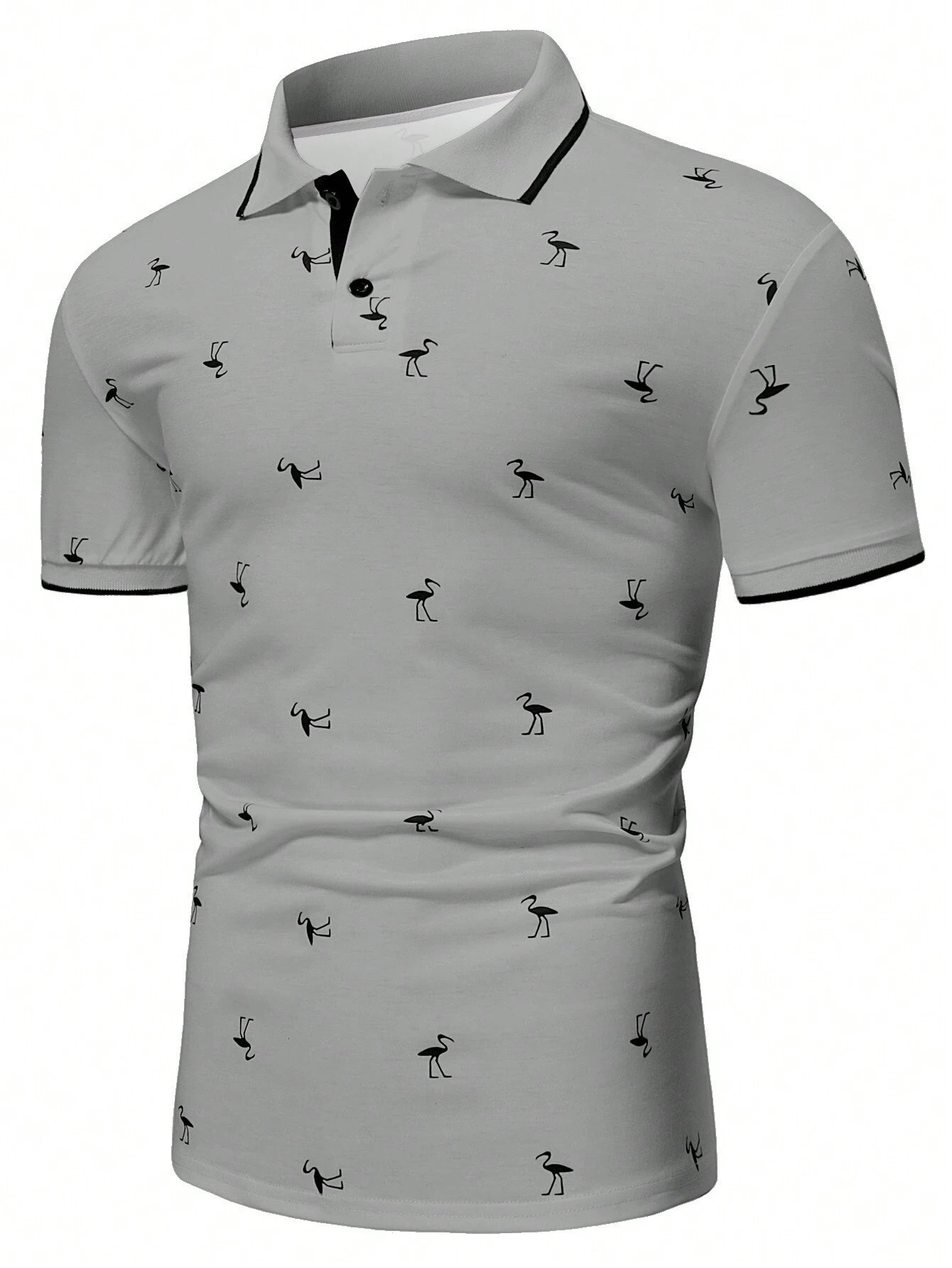 Manfinity RSRT Men'S Short Sleeve Printed Polo Shirt