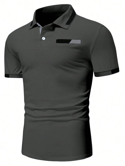 Manfinity Homme Men'S Color Block Polo Shirt