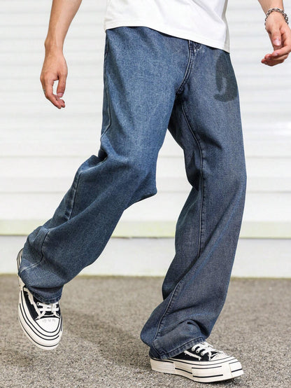 Manfinity Hypemode Men\ Solid Straight Leg Jeans