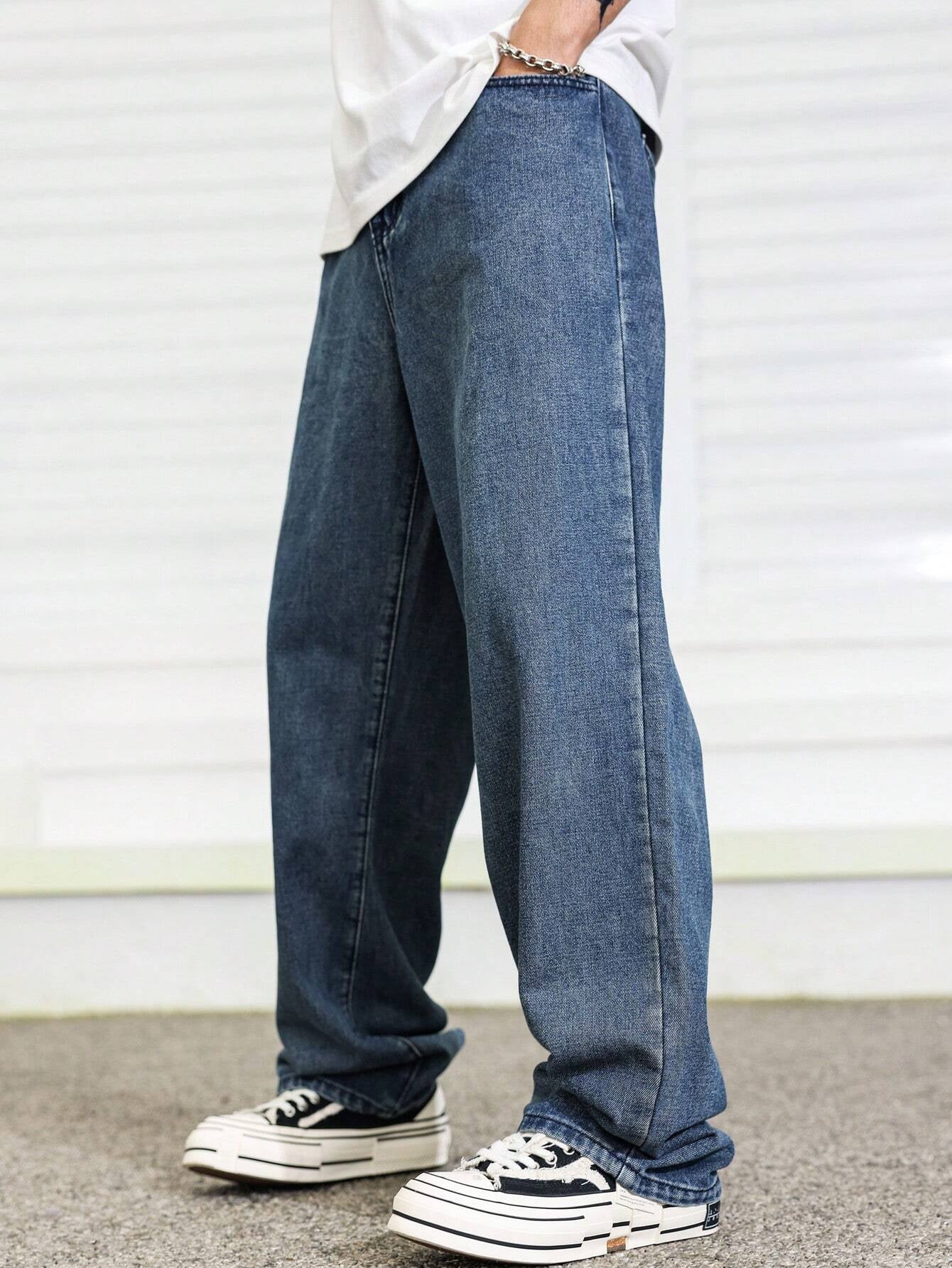 Manfinity Hypemode Men\ Solid Straight Leg Jeans