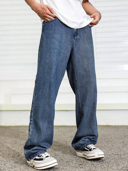 Manfinity Hypemode Men\ Solid Straight Leg Jeans