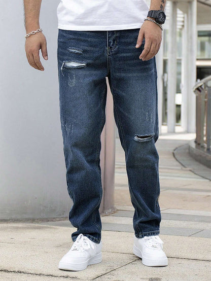 Men Solid Ripped Jeans